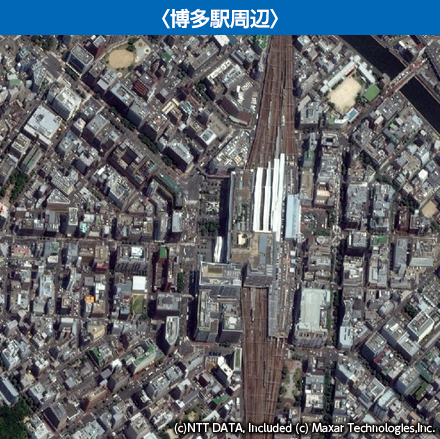 博多駅周辺衛星画像